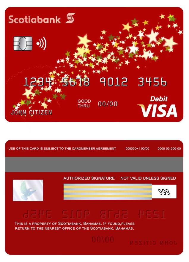 Bahamas Scotia bank visa debit